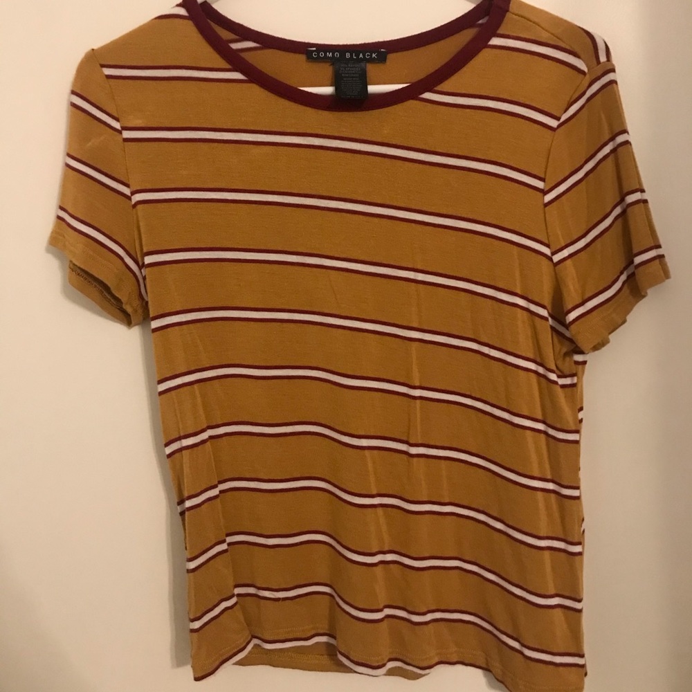 Burgundy and chrome T-shirt